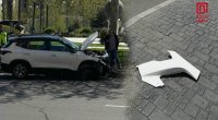 Paytaxtda QƏZA – İdarəetməni itirən avtomobil dəmir arakəsmələrə çırpıldı – FOTO 