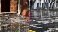 Fəvvarələr meydanını kanalizasiya suları basdı - VİDEO