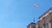 Ukraynalı qaçqın Berlindəki Reyxstaqın üzərinə Rusiya bayrağı asılmış dron buraxıb