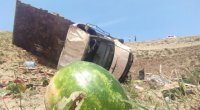 Şamaxıda yük maşını dərəyə AŞDI – Qarpızlar yola dağıldı – FOTO/VİDEO