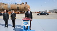 Prezident “Zəngilan” tankerinin istismara verilməsi mərasimində - FOTO