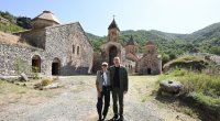 Prezident və Birinci xanım Kəlbəcərdəki Xudavəng monastır kompleksində - FOTO