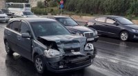 Yola bitum dağıldı, 6 maşın toqquşdu – FOTO 