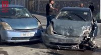 Göyçayda iki "Prius" toqquşdu: Xəsarət alanlar var - VİDEO