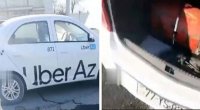 Bakıda “UBER”in qaz balonu PARTLADI - Sürücü xəsarət alıb - VİDEO