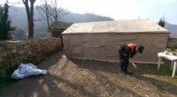 Lənkəranda evi yanan vətəndaşa çadır quruldu - FOTO/VİDEO