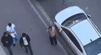 Bakıda küçədə qeyri-adekvat hərəkət edən yarıçılpaq şəxs TUTULDU