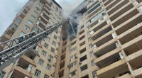 Bakıda yaşayış binasında baş vermiş güclü yanğın belə söndürüldü –FOTO/VİDEO