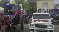 Gəlini aparmağa traktorlarla gəldilər – FOTO