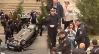 Bakıda xanım sürücü maşını aşırdı – VİDEO