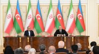Azərbaycan və İran prezidentləri mətbuata birgə bəyanatlarla çıxış ediblər - FOTO