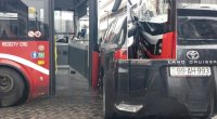 Bakıda avtobus "Land Cruiser"lə toqquşdu
