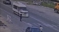 Sərxoş mikroavtobus sürücüsü həbs olundu – VİDEO