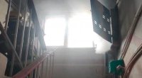 Sumqayıtda yaşayış binasında yanğın oldu - VİDEO
