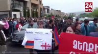 Ermənilər Gürcüstana qarşı AYAĞA QALXDI - VİDEO