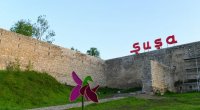 Bir qrup şəhid ailəsi və qazilər Şuşada - FOTO