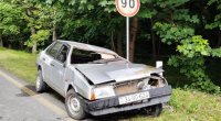 Qaxda iki avtomobil TOQQUŞDU - 3 yaralı var - FOTO