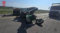 Bakı-Qazax yolunda ağır qəza: Traktor aşdı – VİDEO
