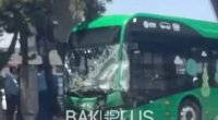 “Bakubus” avtobusu QƏZAYA DÜŞDÜ – Yaralılar VAR – VİDEO