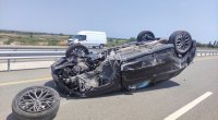 Qadın sürücü ödənişli yolda avtomobili aşırdı – FOTO