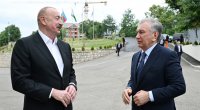 İlham Əliyev və Şavkat Mirziyoyev Xankəndidəki “Businesstex JV” tikiş fabrikində - FOTO/VİDEO