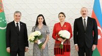 Leyla Əliyeva Berdiməhəmmədov və qızı ilə görüşdən FOTOLAR paylaşdı