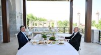 İlham Əliyev və Berdiməhəmmədov Şuşada birgə nahar etdilər - FOTO