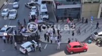 Bakıda yolayrıcını düzgün keçməyən iki avtomobil TOQQUŞDU – VİDEO