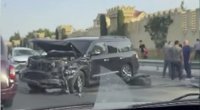 Aeroport yolundakı qəzanın VİDEOSU