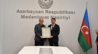 Mədəniyyət Nazirliyində Xalq artisti Fəxrəddin Manafovla görüş oldu - FOTO