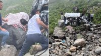 Ərəb turistləri daşıyan mikroavtobus dərəyə aşdı – Ölən və yaralananlar var – VİDEO