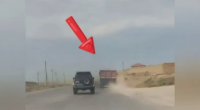 Polisdən qaçmağa çalışan “Kamaz” sürücüsü belə SAXLANILDI – ANBAAN VİDEO