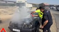 Polislər yanan avtomobili belə söndürdülər – ANBAAN VİDEO