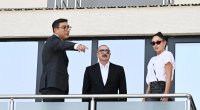 Prezident və birinci xanım Gəncə şəhər stadionunda tikinti işlərinin gedişi ilə tanış oldular - FOTO/VİDEO