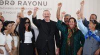 Prezident və xanımı Ağdərədə Vəngli kəndinin sakinləri ilə GÖRÜŞDÜLƏR - FOTO