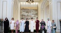 Mehriban Əliyeva dövlət başçılarının xanımları ilə gəmi gəzintisində - FOTO