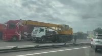 Ələt-Astara avtomobil yolunda yük maşını qəza törətdi - VİDEO
