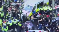 Londonda müsəlman miqrantlara qarşı ETİRAZLAR başladı - VİDEO