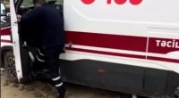 Çağırışa gedən təcili yardım maşını palçığa batdı - Video
