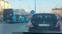 Bakıda bu yolda marşrut avtobusu da “protiv” gedir – VİDEO