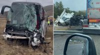 Yük maşını ilə sərnişin avtobusu toqquşdu – 3 ölü, 18 yaralı - FOTO