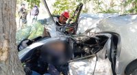 Şabranda avtomobil ağaca çırpıldı - Sürücü öldü