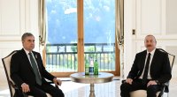 İlham Əliyev Qəbələdə Qurbanqulu Berdiməhəmmədovla görüşdü – FOTO