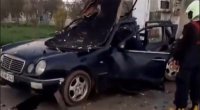 Bakıda "Mercedes"in partladığı yerdən görüntülər - VİDEO