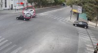 Bakıda işıqforun qırmızı işığında keçən avtomobil ağır qəzaya səbəb oldu – ANBAAN VİDEO