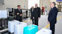 Prezident Sabirabadda su filtrlərinin istehsalı müəssisəsində – FOTO/VİDEO