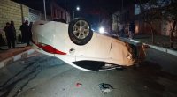 Gəncədə maşın aşdı - FOTO