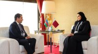 Hikmət Hacıyev Qətərin dövlət naziri ilə görüşüb