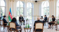 Prezident yerli televiziya kanallarına müsahibə verdi &ndash; FOTO