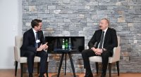 İlham Əliyev Davosda Konnor Teski ilə görüşdü &ndash; FOTO/VİDEO